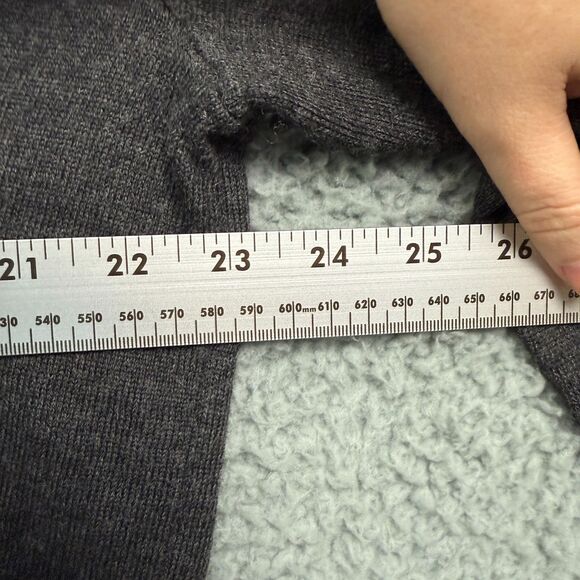 Club Room Sweater XL Gray Merino Wool Acrylic Collared Henley Long Sleeve - Picture 6 of 7